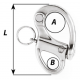HR Snap shackle - With fixed eye - Length: 70 mm