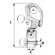 Mousqueton de drisse HR - Emerillon manille - Long: 120 mm