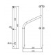 Sport'Al Gate Stanchion D25 H630 Stainless St