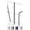 Sport'Al Stanchion D30 H750 Aluminium