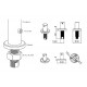 Sport'Al Stanchion Base 30 - D60 Drilled Stainless St