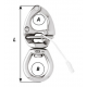 HR quick release snap shackle - With large bail - Length: 110 mm