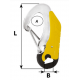 Double action safety hook - Yellow - Length: 115 mm
