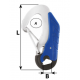 Double action safety hook - Blue - Length: 115 mm