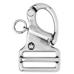 Mousqueton à œil fixe - Pour sangle de 20 mm - Long: 44 mm
