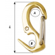 Brass one hand sail snap - Length: 55 mm