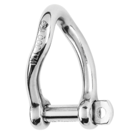 Self-locking twisted shackle - Dia 5 mm