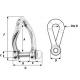 Self-locking twisted shackle - Dia 8 mm