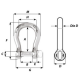 Bow shackle - Dia 16 mm