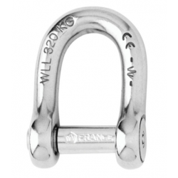 Self-locking allen head pin D shackle - Dia 8 mm