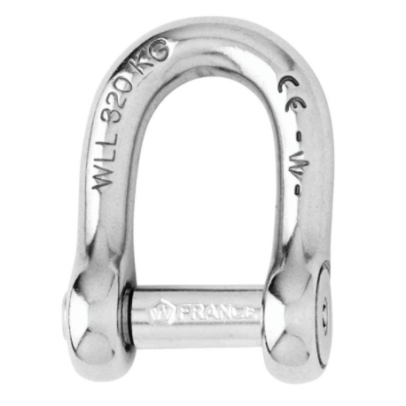 Self-locking allen head pin D shackle - Dia 8 mm