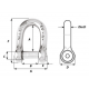 Self-locking allen head pin D shackle - Dia 10 mm