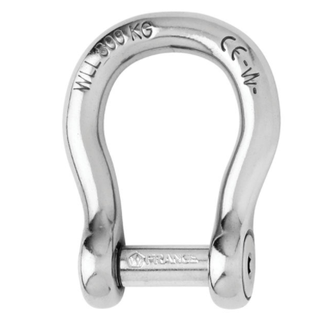 Self-locking allen head pin bow shackle - Dia 6 mm