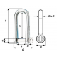 Self-locking tack shackle - Dia 6 mm