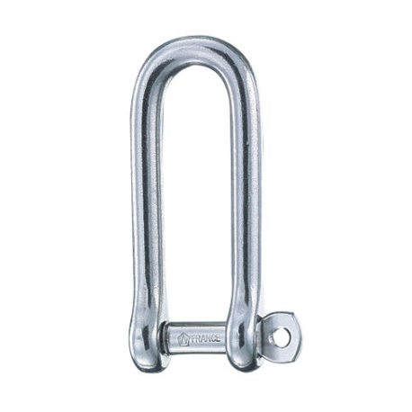 Captive pin long D shackle - Dia 5 mm