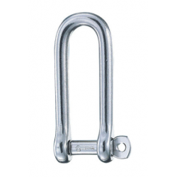 Captive pin long D shackle - Dia 6 mm