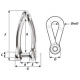 Captive pin twisted shackle - Dia 10 mm