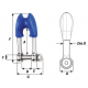 Thimble shackle -captive pin - Dia 10 mm
