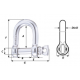 HR D shackle - Dia 14 mm