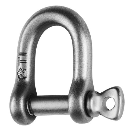 Titanium D shackle - Dia 8 mm