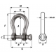 Titanium bow shackle - Dia 12 mm