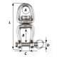 Swivel - With clevis pin - Length: 105 mm