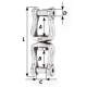Swivel - Pin with allen head - Length: 120 mm