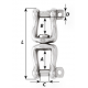 Swivel with self-locking pin - Length: 80 mm