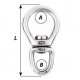 Swivel - With large bail - With ball bearings- Lenght: 115 mm