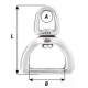 Swivel - For webbing - Length: 80 mm