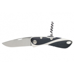 Couteau Aquaterra - Lame simple lisse tire-bouchon - Noir
