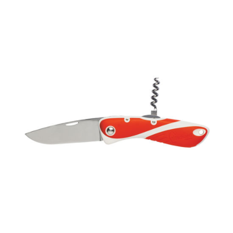 Aquaterra knife - Single plain blade & corkscrew - Red