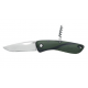 Couteau Aquaterra Chasse Peche - Lame simple lisse tire - bouchon - Vert