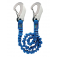 Elastic tether - 2M - 2 double action safety hooks