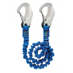 Elastic tether - 2M - 2 double action safety hooks