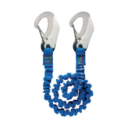 Elastic tether - 2M - 2 double action safety hooks