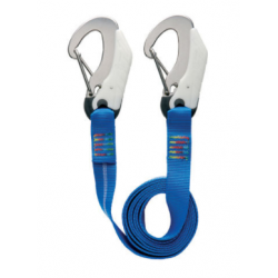 Tether - Flat webbing - 2M - 2 double action safety hooks